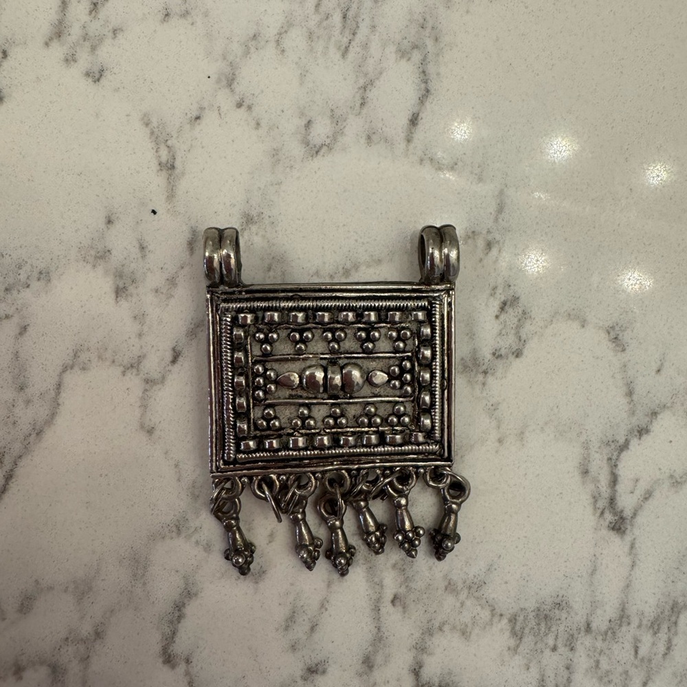 Vintage Silver Pendant with Dangles